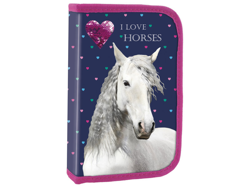 Animal Pictures Empty Etui I Love Horses - 20 x 13 x 4 cm - Polyester