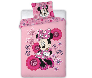 Disney Minnie Mouse Dekbedovertrek Flowers 140 x 200 cm Polyester