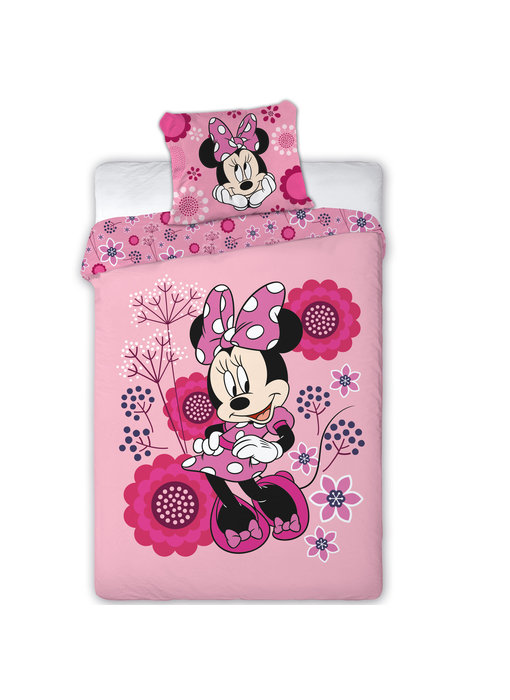 Disney Minnie Mouse Housse de couette Fleurs 140 x 200 cm Polyester