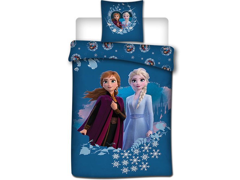Disney Frozen - Duvet cover - Single - 140 x 200 cm - Blue