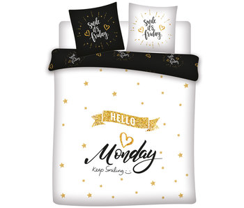 Monday Duvet cover Keep Smiling 200x200 cm