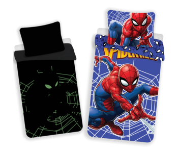 SpiderMan Dekbedovertrek Glow in the Dark 140x200 cm