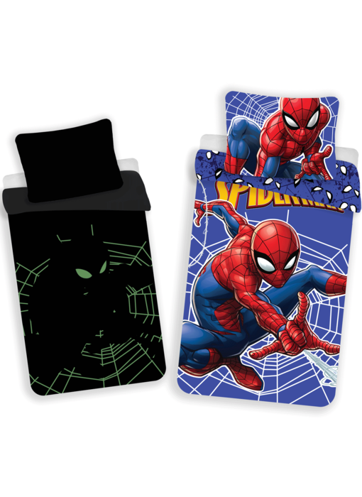 SpiderMan Housse de couette Glow in the Dark 140x200 cm