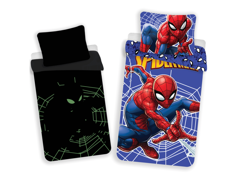 Spider-Man Glow in the Dark - Housse de couette - Seul - 140 x 200 cm - Multi