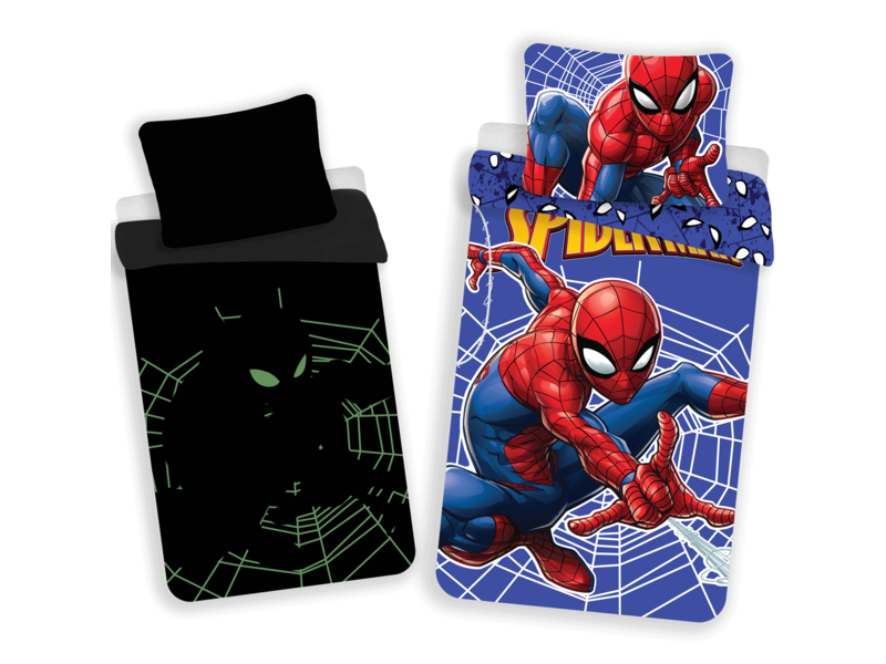 SpiderMan Glow in the Dark - Housse de couette - Seul - 140 x 200 cm - Multi