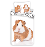 Animal Pictures Guinea Pig Duvet Cover - Single - 140x200 cm - White