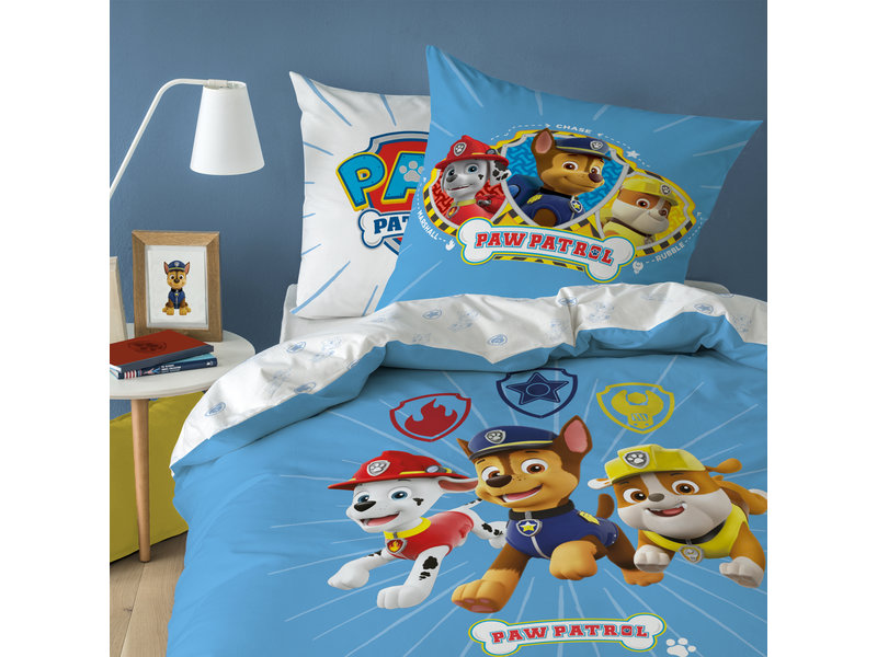 PAW Patrol Team Dekbedovertrek - Eenpersoons - 140 x 200 cm - Blauw