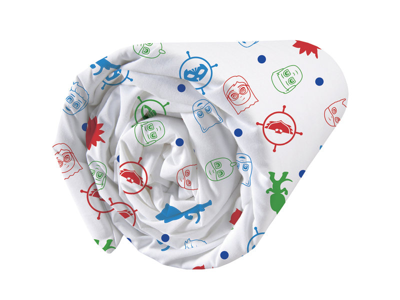 PJ Masks Action Fitted Sheet - Single - 90 x 200 cm - Multi
