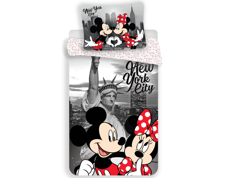 Disney Minnie Mouse New York - Housse de couette - Simple - 140 x 200 cm - Polyester