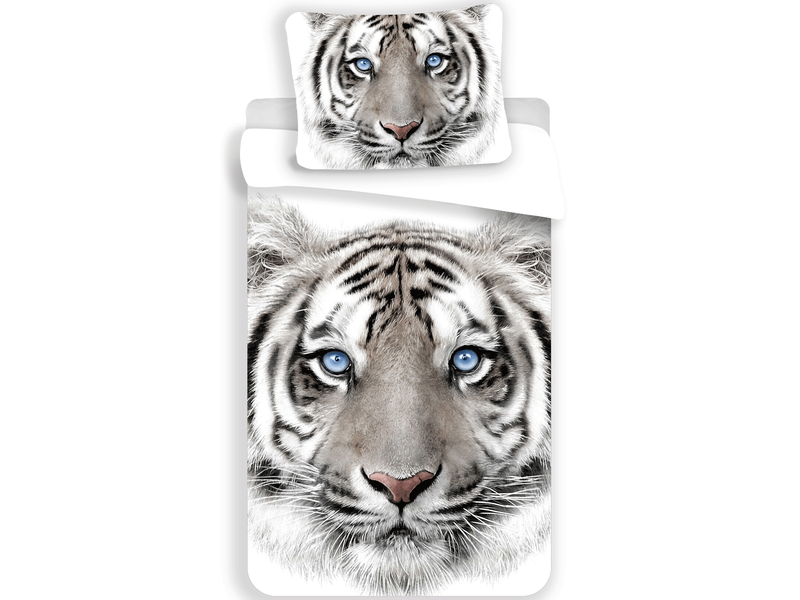 Animal Pictures White Tiger - Duvet Cover - Single - 140 x 200 cm - White