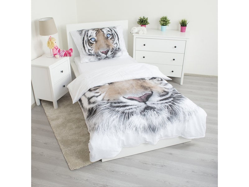 Animal Pictures White Tiger - Duvet Cover - Single - 140 x 200 cm - White