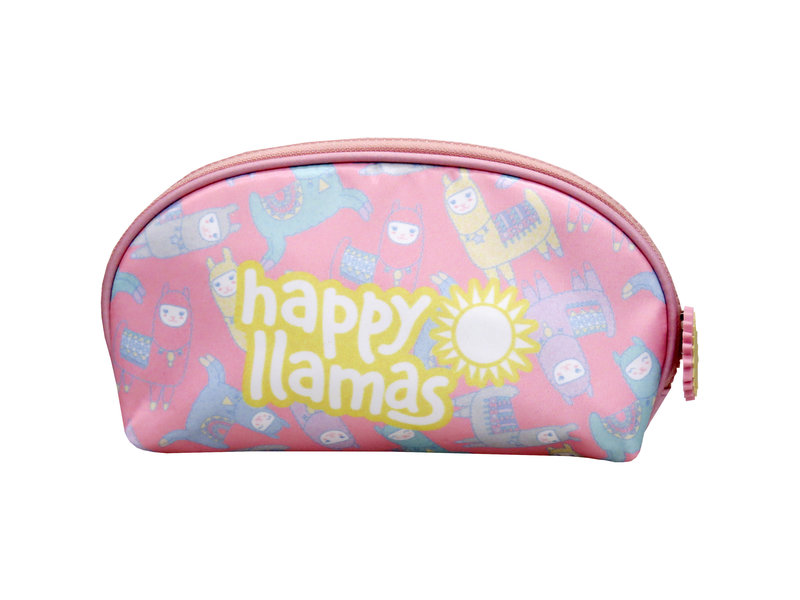 Lama Happy Lama's - Toilettas - 21 x 14 x 5 cm - Multi