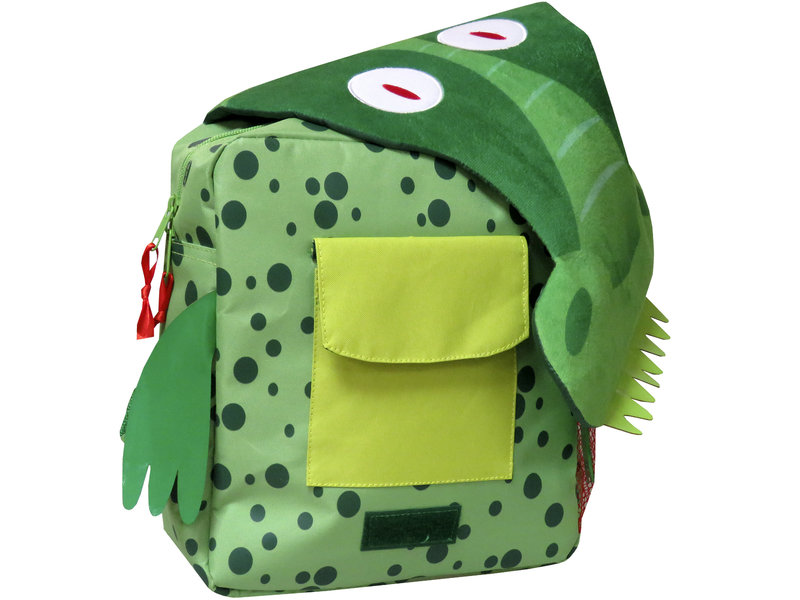 Krokodil Kleinkinderrucksack - 26 x 24 x 10 cm - Grün