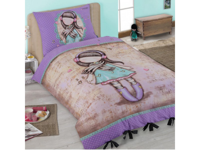 Santoro London  Gorjuss Lost in Music Duvet cover - Single - 140 x 200 cm - Multi