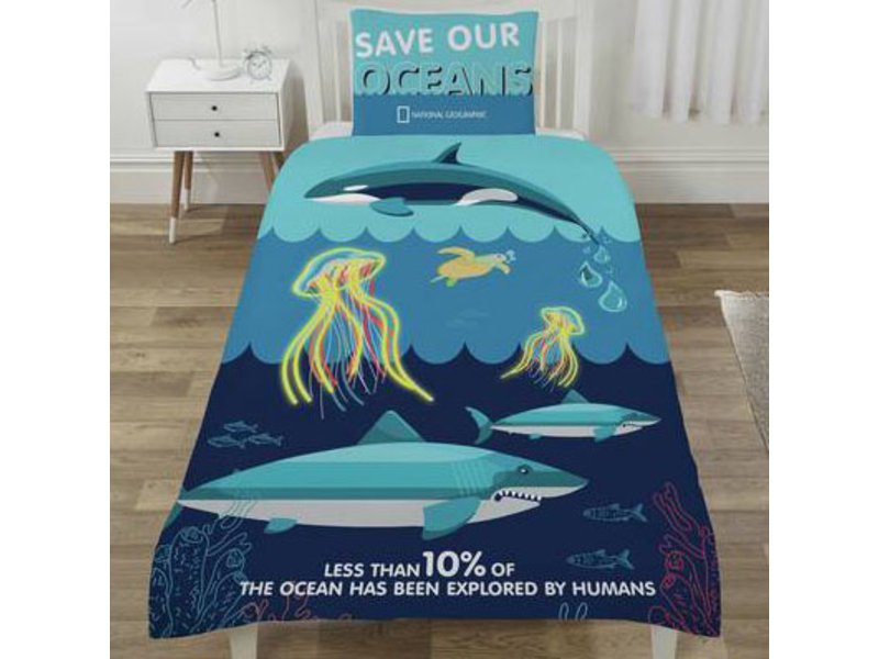 National Geographic Duvet Cover 140x200 Save Our Oceans Simbashop Nl