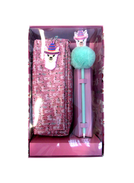 Lama 21 cm pouch with pen - Gift box