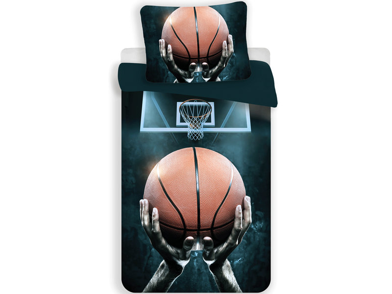 Basketbal Dekbedovertrek - 140 x 200 + 70 x 90 cm - Multi
