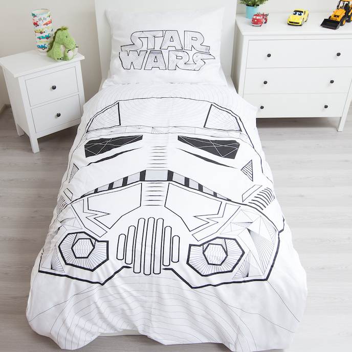 Star Wars Duvet Cover White Cotton 140x200 70x90cm Simbashop Nl