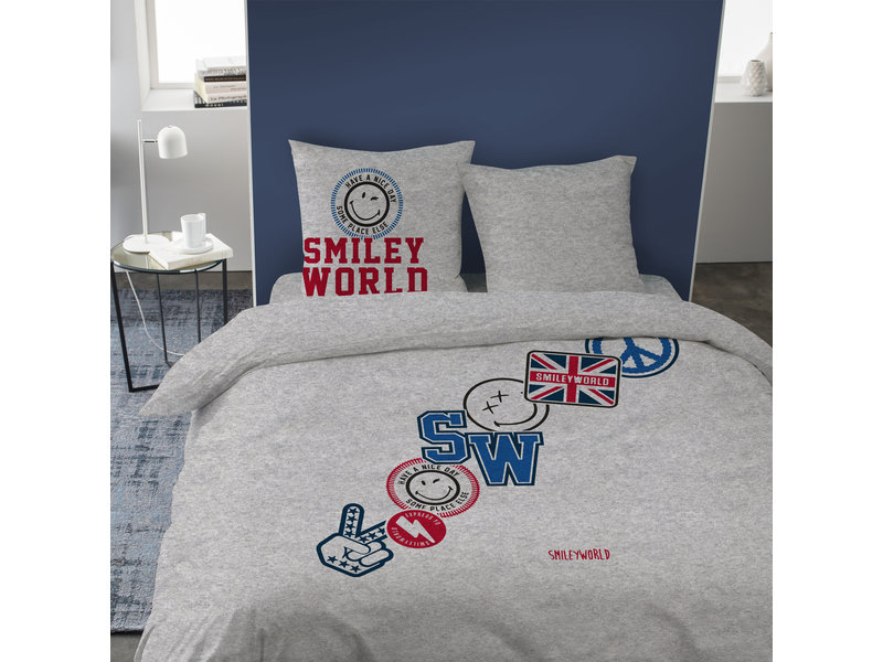Smiley World Spirit Bettbezug - Double - 240 x 200 cm - Grau