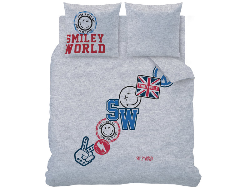Smiley World Spirit Duvet cover - Double - 240 x 200 cm - Gray