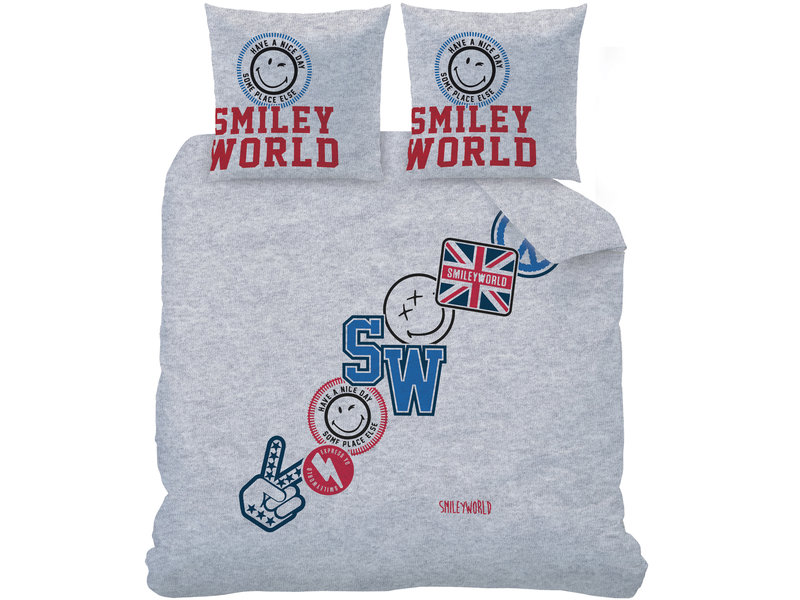 Smiley World Spirit Duvet cover - Double - 240 x 200 cm - Gray