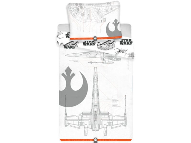 Star Wars 9 - Bettbezug - Einzel - 140 x 200 cm - Weiß