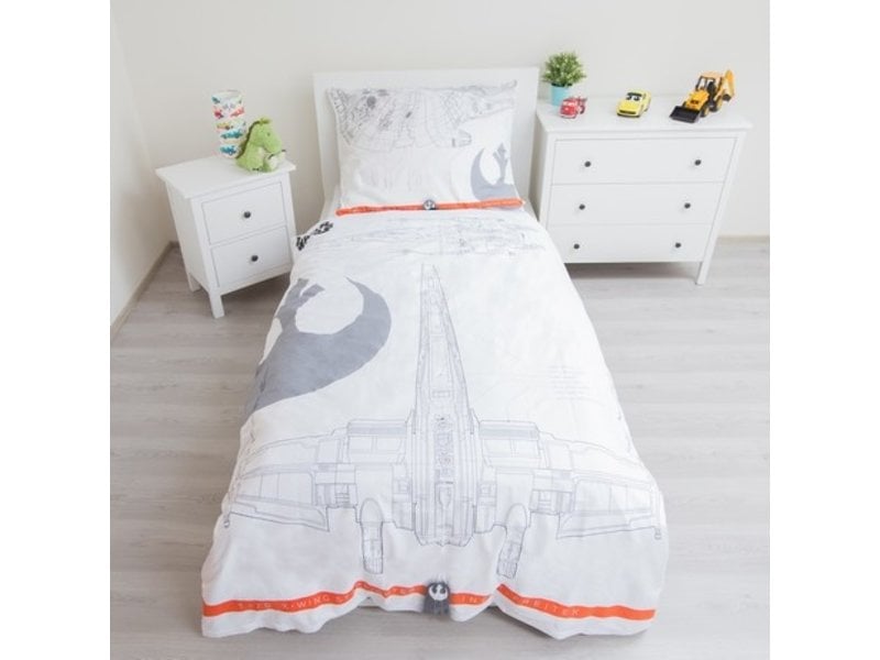 Star Wars 9 - Bettbezug - Einzel - 140 x 200 cm - Weiß