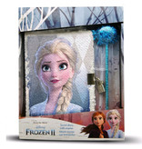 Disney Frozen Dagboek met Pailletten - 22 x 27,5 x 5 cm - inclusief pen