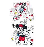 Disney Minnie Mouse Housse de couette Retro Heart - Seul - 140 x 200 cm - Multi