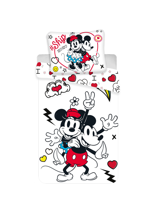 Disney Minnie Mouse Bettbezug Retro Herz 140 x 200 cm