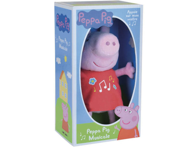 Peppa Pig Calin avec ventre musical - 17 cm - Rose