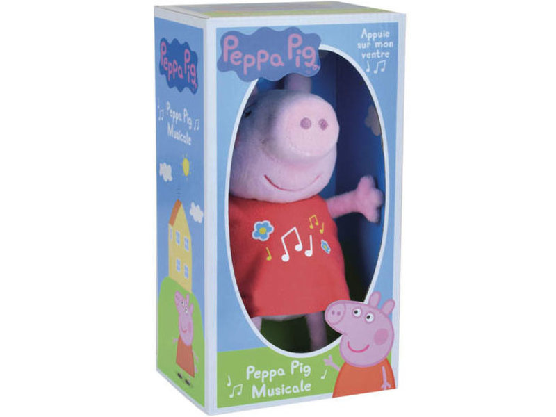 Peppa Pig Kuscheln Sie mit musikalischen Bauch - 17 cm - Pink