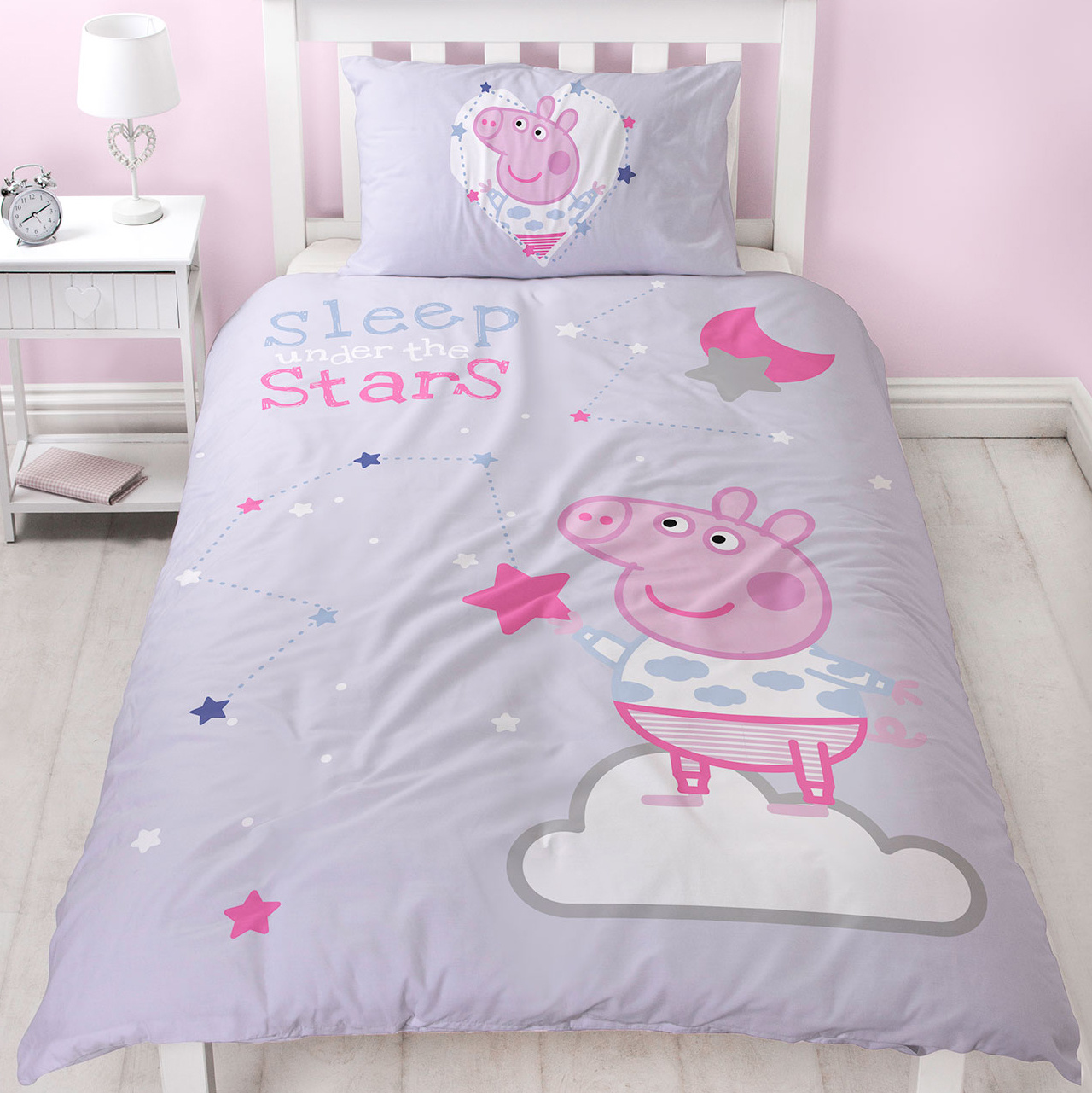 Peppa Pig Sleepy Single Duvet Cover Poly Cotton Simbashop Nl