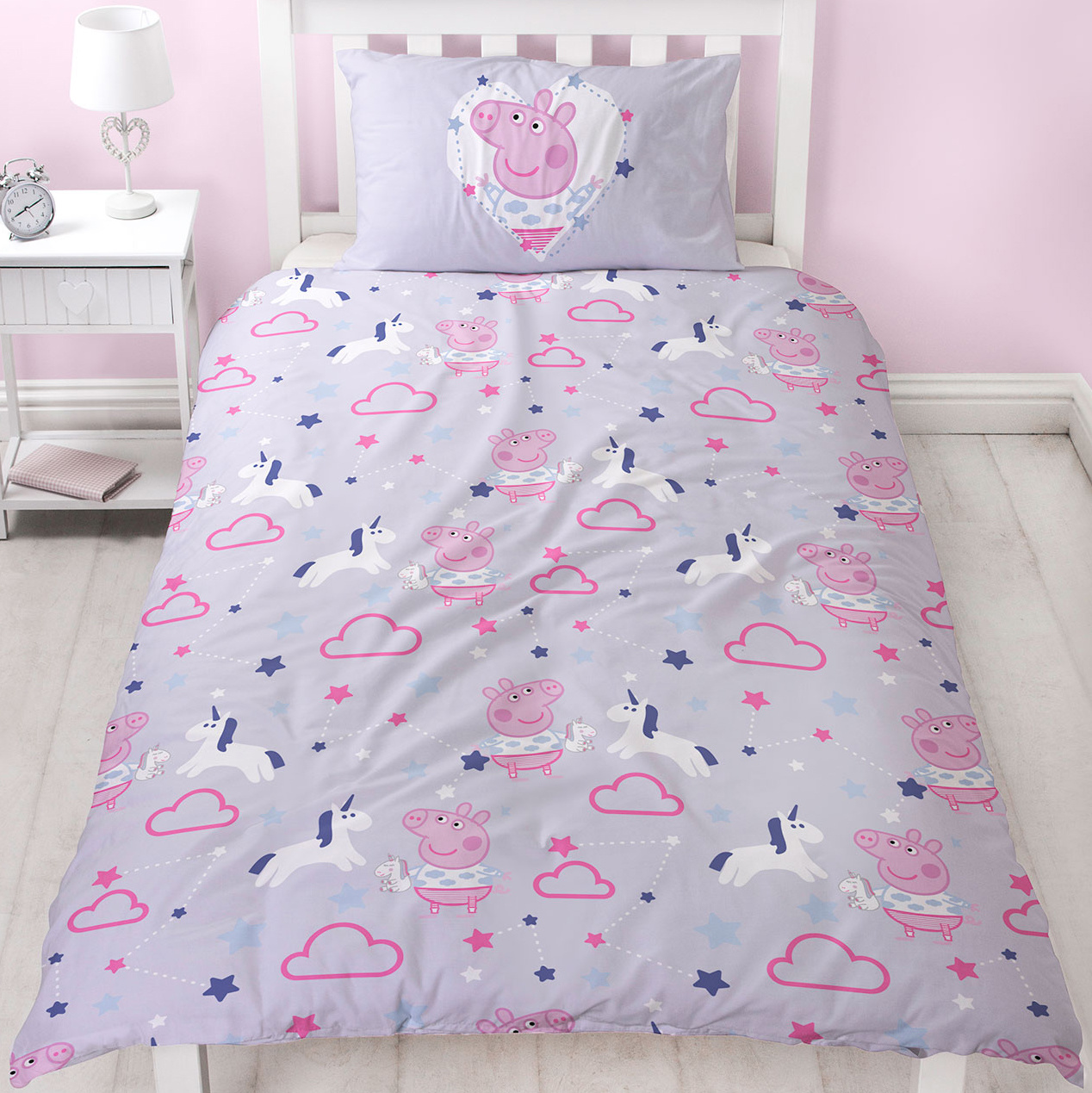 Peppa Pig Sleepy Single Duvet Cover Poly Cotton Simbashop Nl