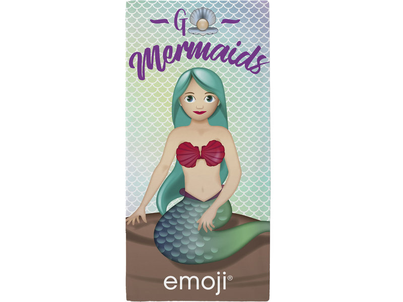 Emoji Mermaid Beach Towel - 70 x 140 cm - Blue