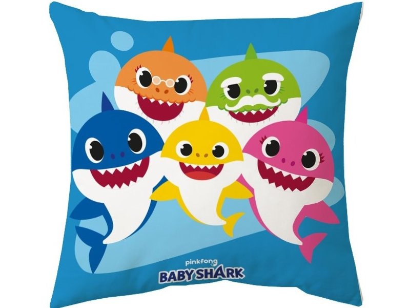 Baby Shark Cushion 40x40 Cm Simbashop Nl