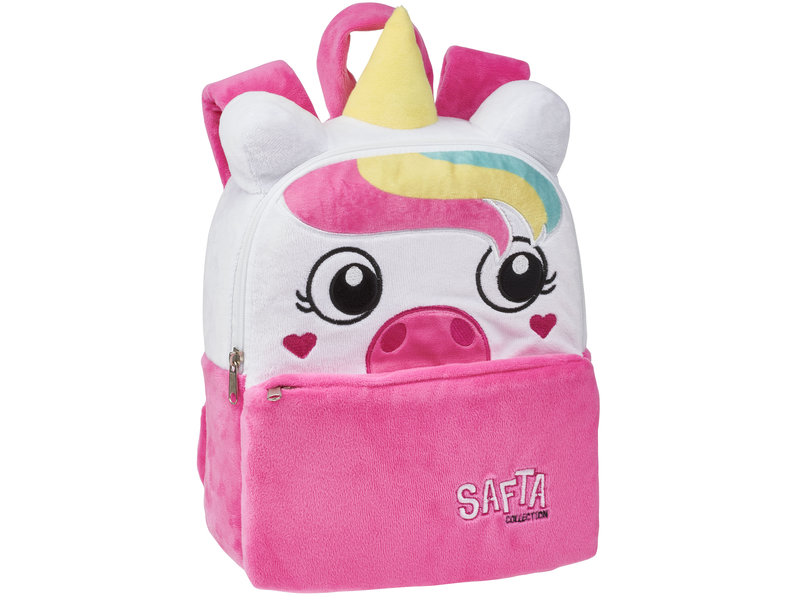 Unicorn Plush Toddler Backpack - 22 x 27 x 10 cm - Pink