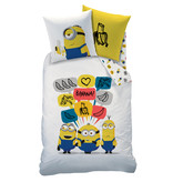 Minions Banana - Housse de couette - Seul - 140 x 200 cm - Blanc