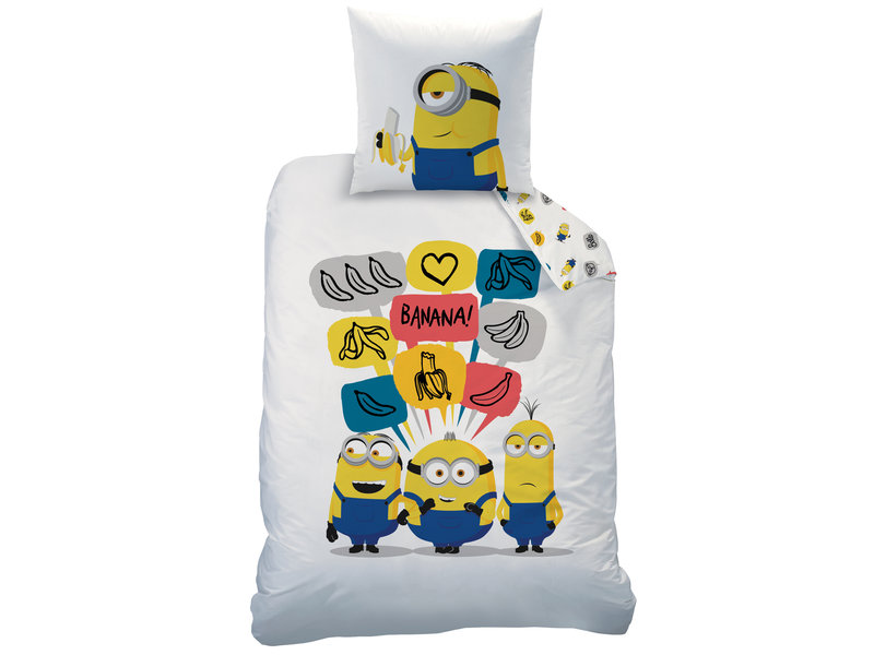 Minions Banana - Duvet cover - Single - 140 x 200 cm - White