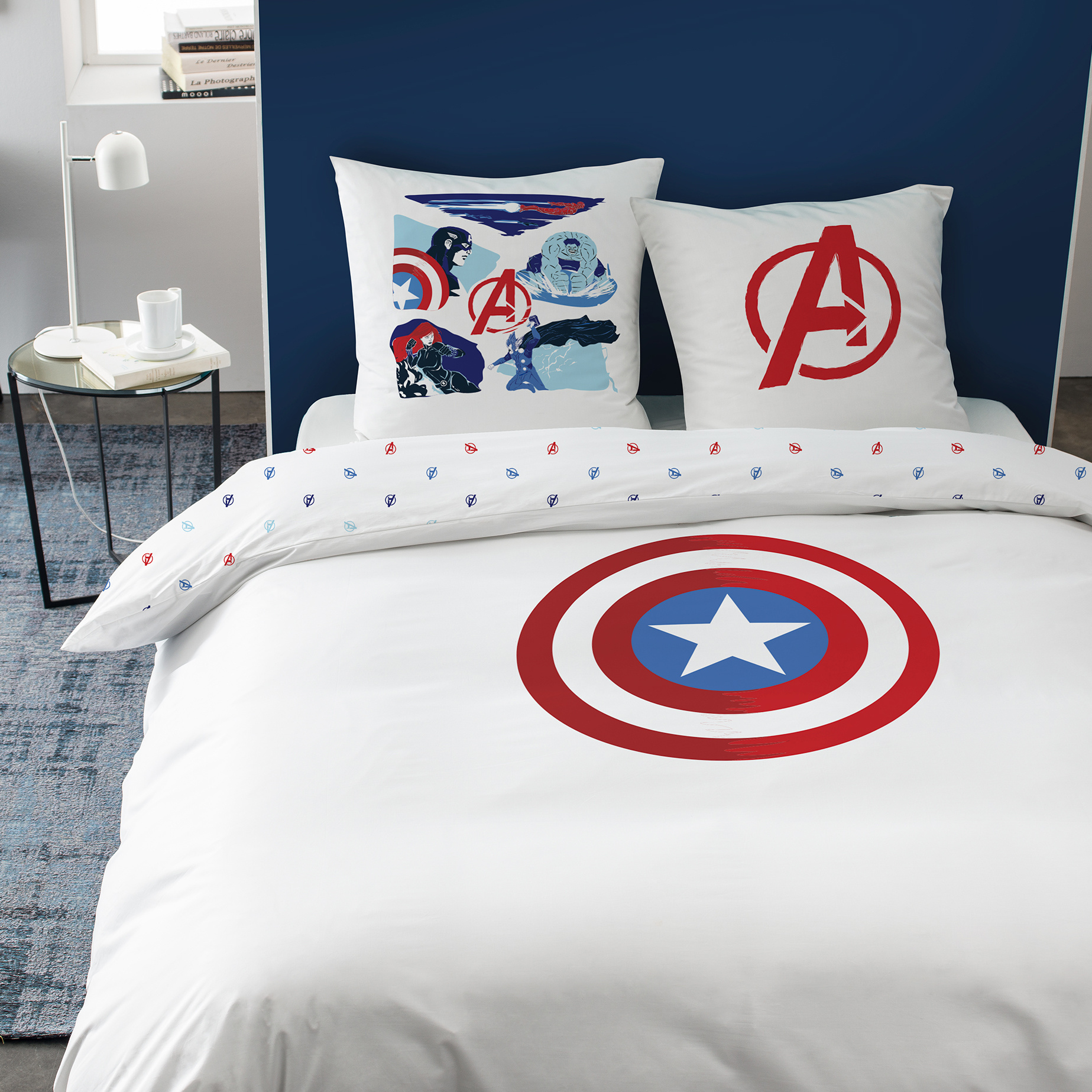 Marvel Avengers Duvet Cover Shield Cotton 200x200cm 63x63cm