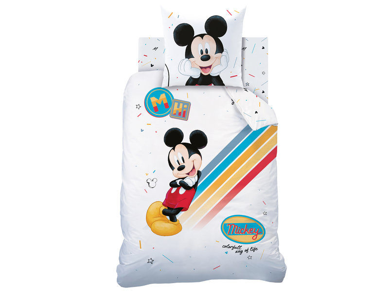 Disney Mickey Mouse Bunt - Bettbezug - Einzel - 140 x 200 cm - Baumwolle
