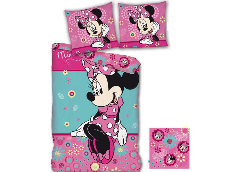 Disney Minnie Mouse Blumen - Bettbezug - 140 x 200 cm - Multi