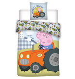 Peppa Pig Tractor - baby dekbedovertrek - 100 x 135 cm - Multi