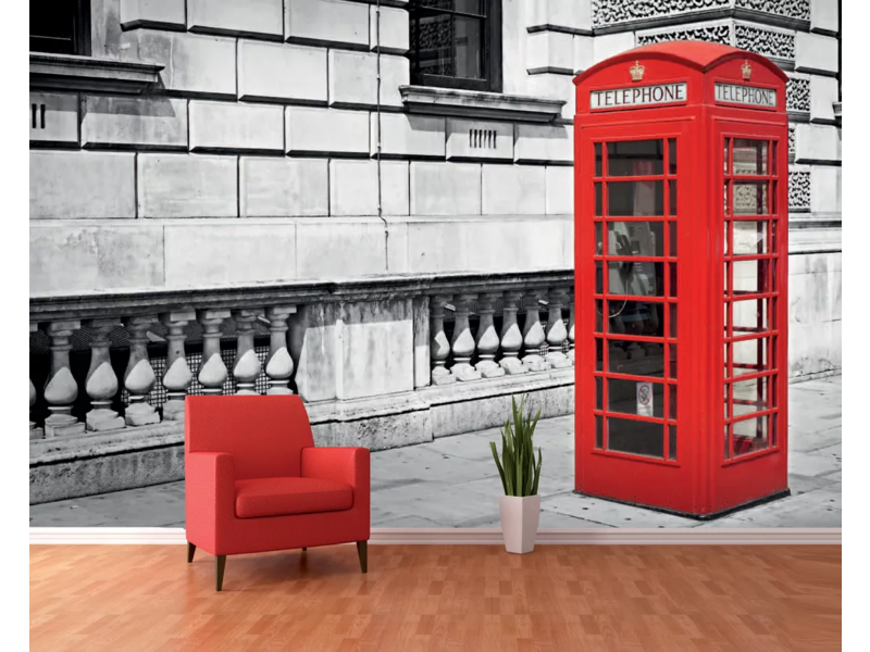 Londen Wandbild Telefonzelle - 366 x 253 cm
