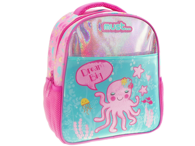 Must Sac à dos + pochette, Octopus - 31 x 27 x 10 cm - Polyester