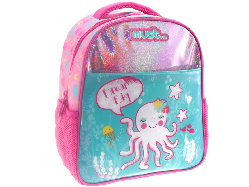 Must Rugzak + Etui, Octopus - 31 x 27 x 10 cm - Polyester