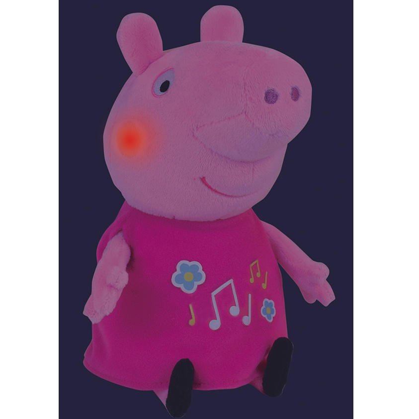 Fragiel kleding duidelijk Peppa Pig Knuffel, lichtigevend en met muziek 25 cm - SimbaShop.nl