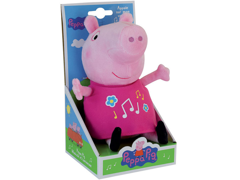Peppa Pig Umarmung - leuchtend und mit Musik - 25 cm