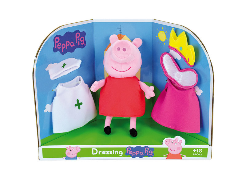 Peppa Pig Dress Up Peluche Fée et Docteur - 20 cm - Dress Up Doll