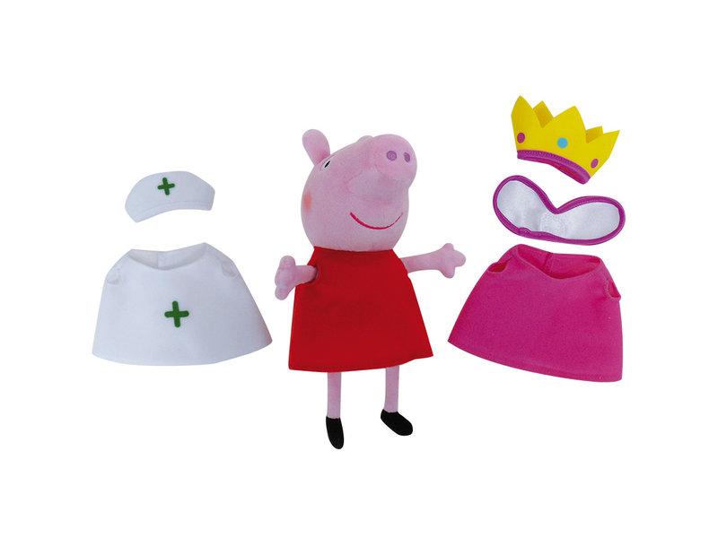 Peppa Pig Dress Up Peluche Fée et Docteur - 20 cm - Dress Up Doll